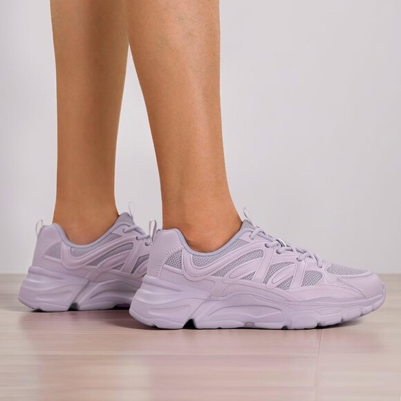 Women's Purple Slip-On Running Shoes Lightweight Mesh Walking Sneakers for Gym - Picture 7 of 7